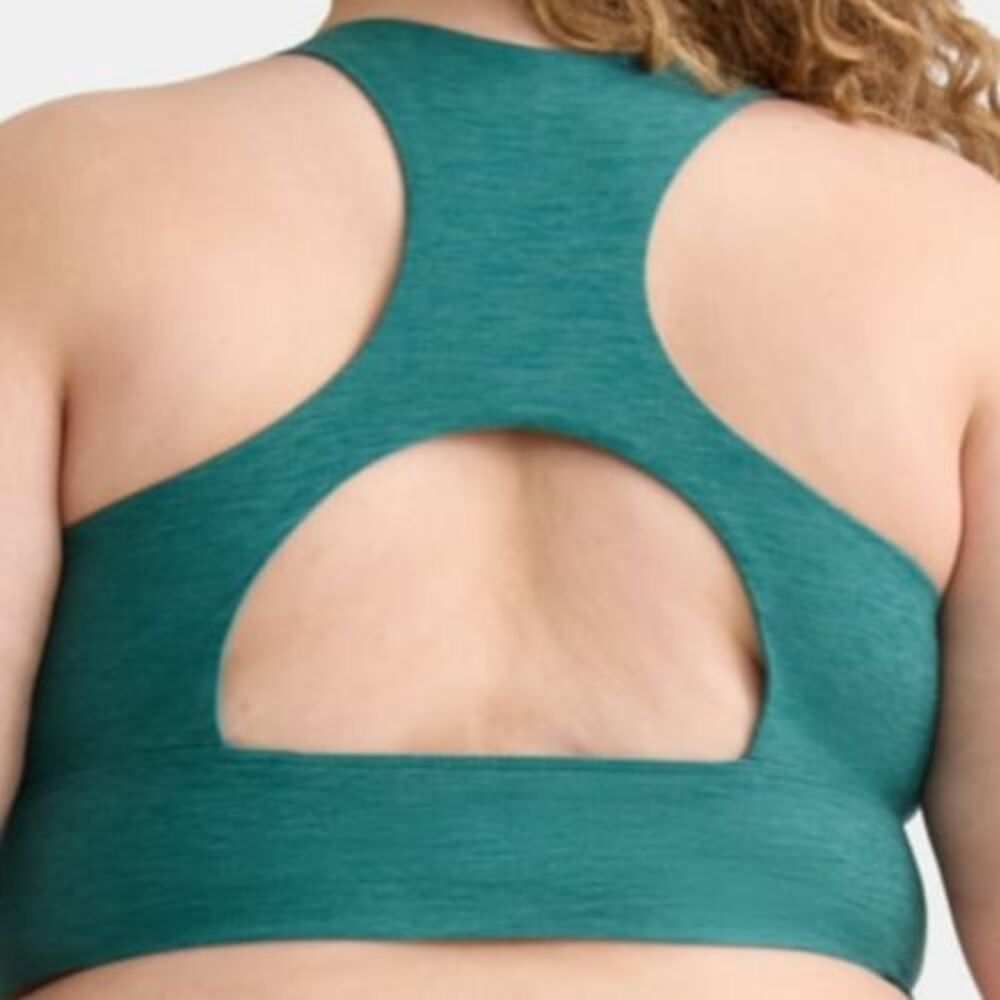 Athletic Works ButterCore Ruched Sports Bra In Heather Green Plus Size 2X - Picture 10 of 10